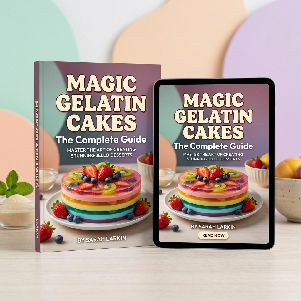 Mockup of the Magic Gelatin Cakes Ebook