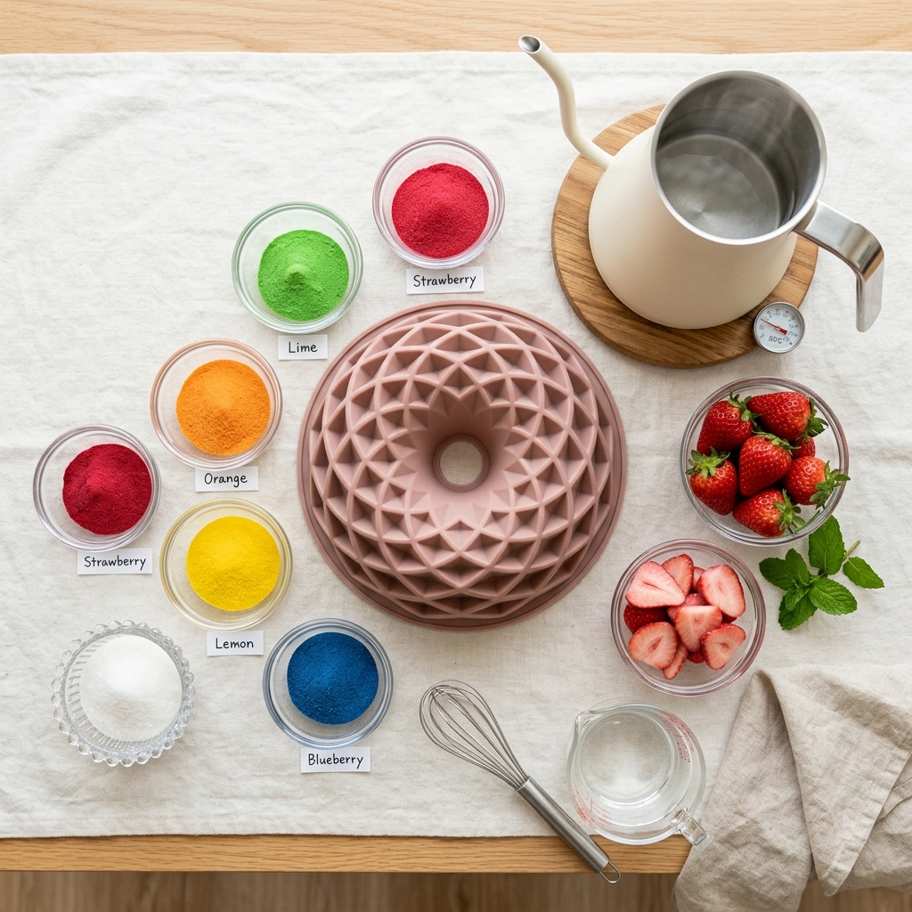 Gelatin cake ingredients